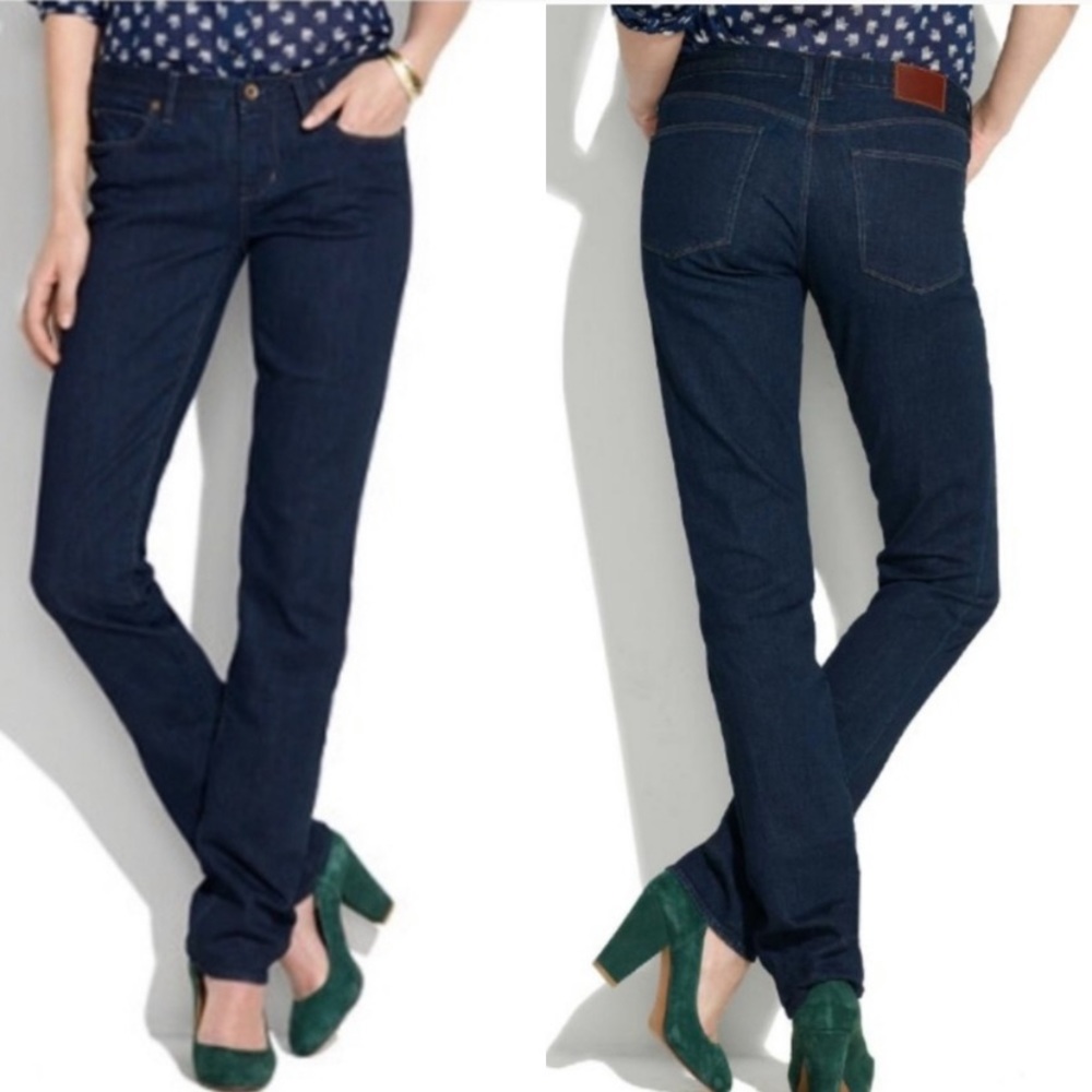 Madewell Rail Straight Dark Wash Jeans